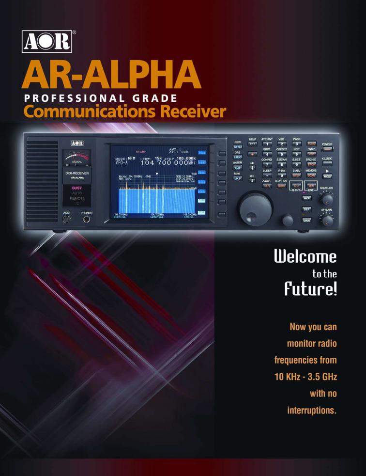 ar alpha receivers aor ltd authority on radio communications